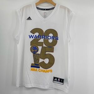Stephen Curry Golden State Warriors 2015 NBA Champs Jersey NWT Adidas Champions